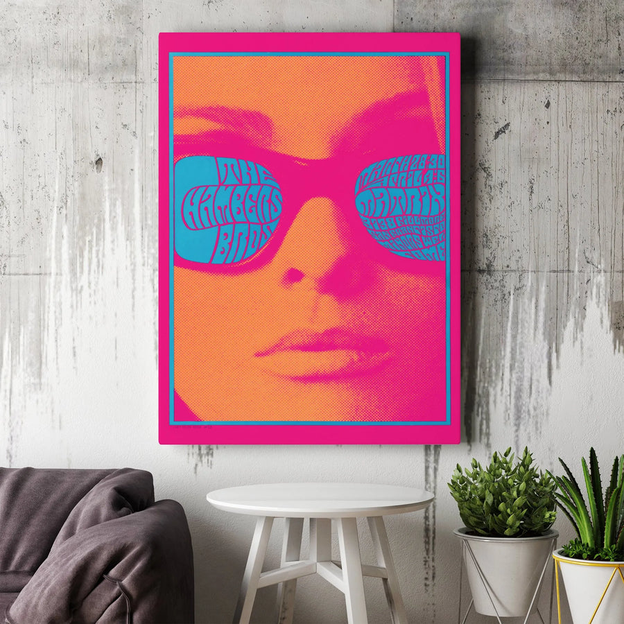 Psychedelic Pop Art Canvas Print | Retro 60s Woman with Sunglasses Design | Premium Gallery Wrapped Wall Art | Modern Home Decor Gift