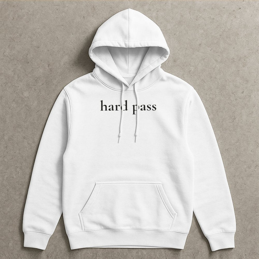 Hard Pass Hoodie | Sarcastic Humor Aesthetic Sweater | Premium Cotton-Blend Pullover | Funny Gift for Women & Gen Z Sarcasm Lovers