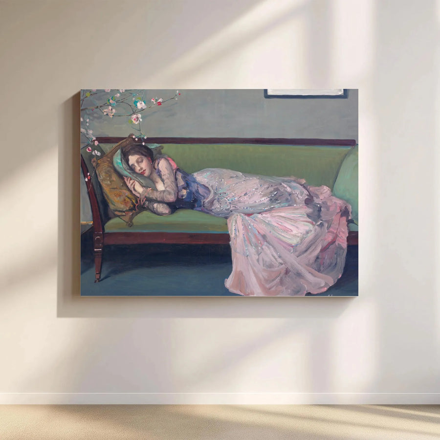 Vanity by Frank Cadogan Cowper Canvas Print | Vintage Pre-Raphaelite Wall Art | Premium Fade-Resistant Print | Collector's Gift for Art Lovers