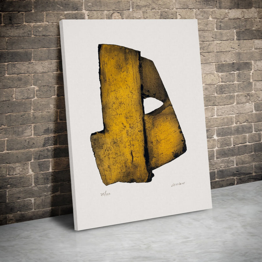 Abstract Yellow and Black Canvas Art | Modern Industrial Wall Decor | Premium Fade-Resistant Print | Gallery-Quality Framed or Unframed Wall Decor