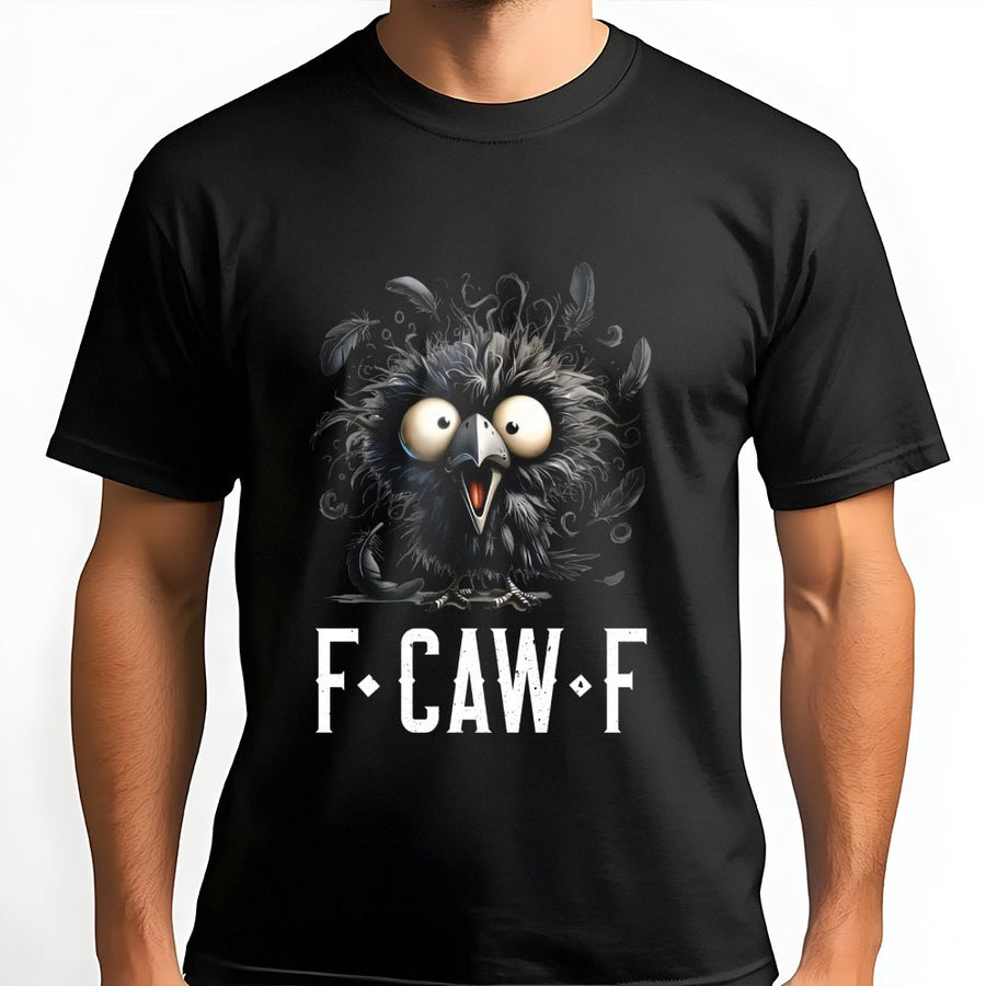 F-Caw-F Crow T-Shirt | Funny Gothic Raven Graphic Tee | 100% Soft Cotton Premium Quality | Gift for Bird Lovers and Goth Aesthetic Fans