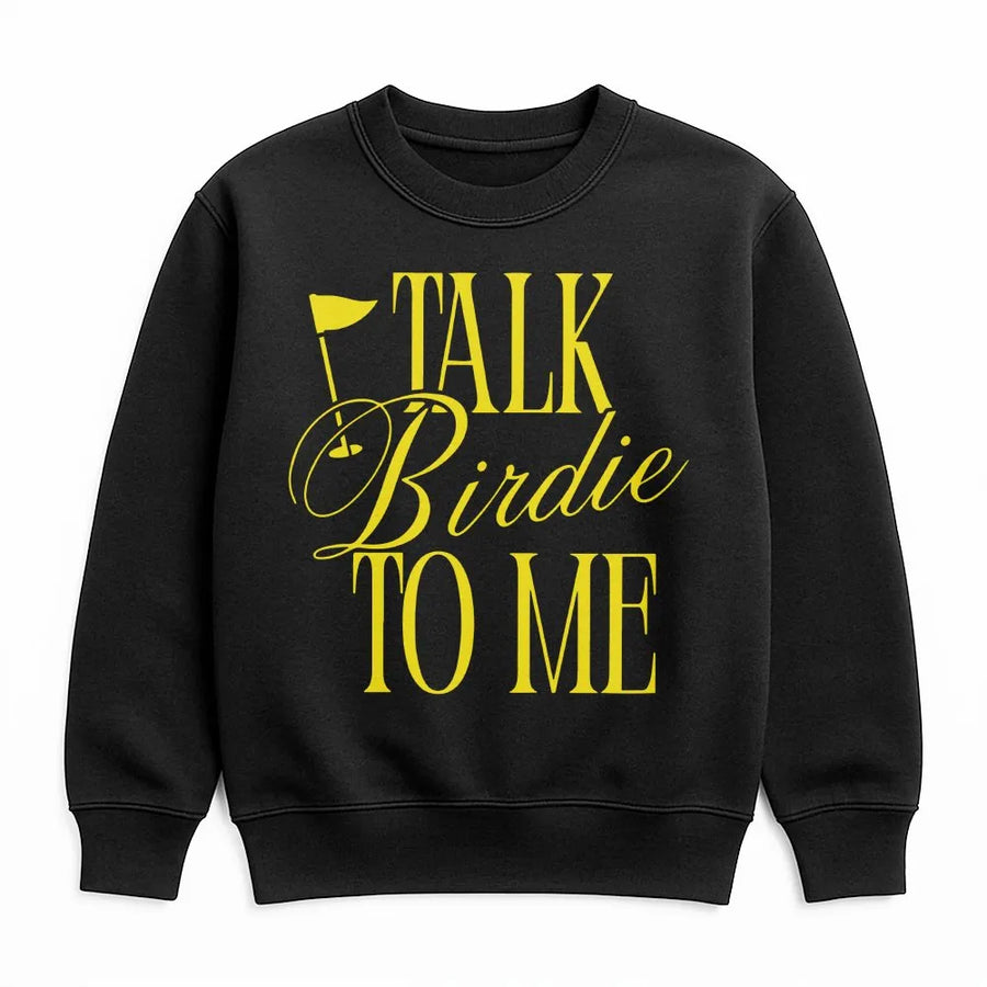 Talk Birdie To Me Golf Sweatshirt | Funny Golfing Quote Pullover | Cozy Cotton Blend | Gift for Women Golfer