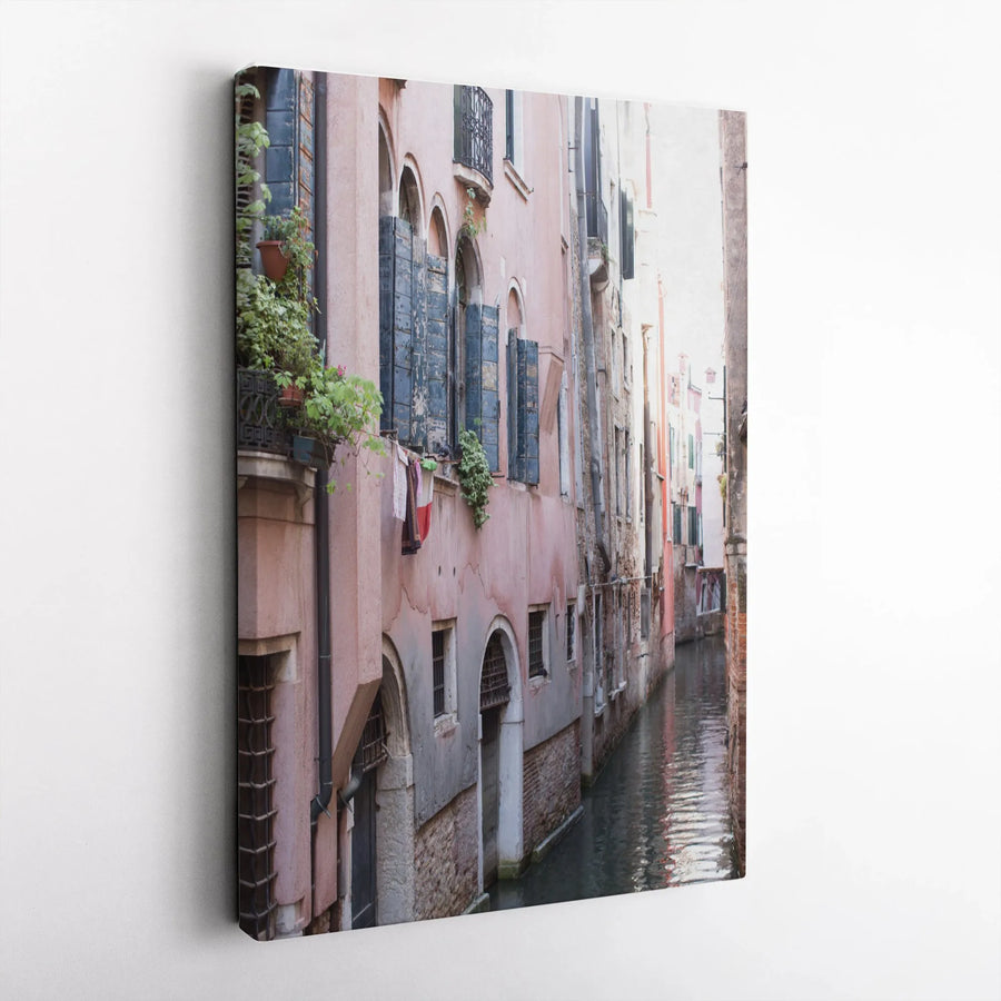 Venice Canal Canvas Wall Art | Rustic Italian Architecture Print | Premium Gallery Wrap Canvas | European Home Decor & Travel Lover Gift