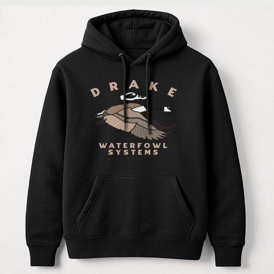 Duck Hunting Hoodie | Waterfowl Systems Flying Mallard Design | Premium Cotton Blend | Gift For Hunters And Outdoor Enthusiasts