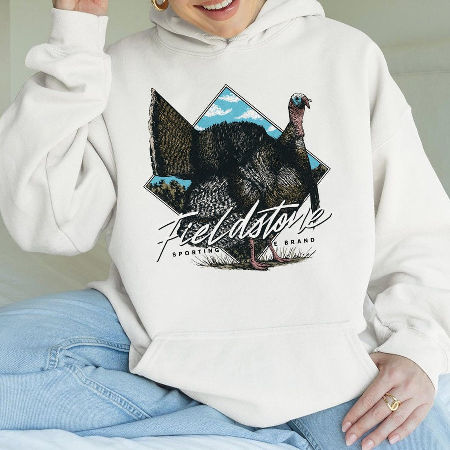 Wild Turkey Hunting Hoodie | Detailed Outdoor Wildlife Graphic | Soft Cotton-Blend Premium Apparel | Perfect Gift For Hunters & Outdoorsmen