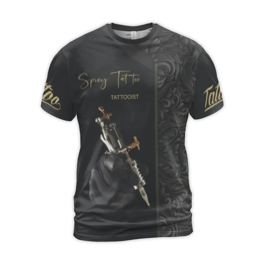 Tattoo Artist 3D T-Shirt | Realistic Ink Machine Graphic | Premium Polyester Jersey | Unique Gift for Tattoo Enthusiasts