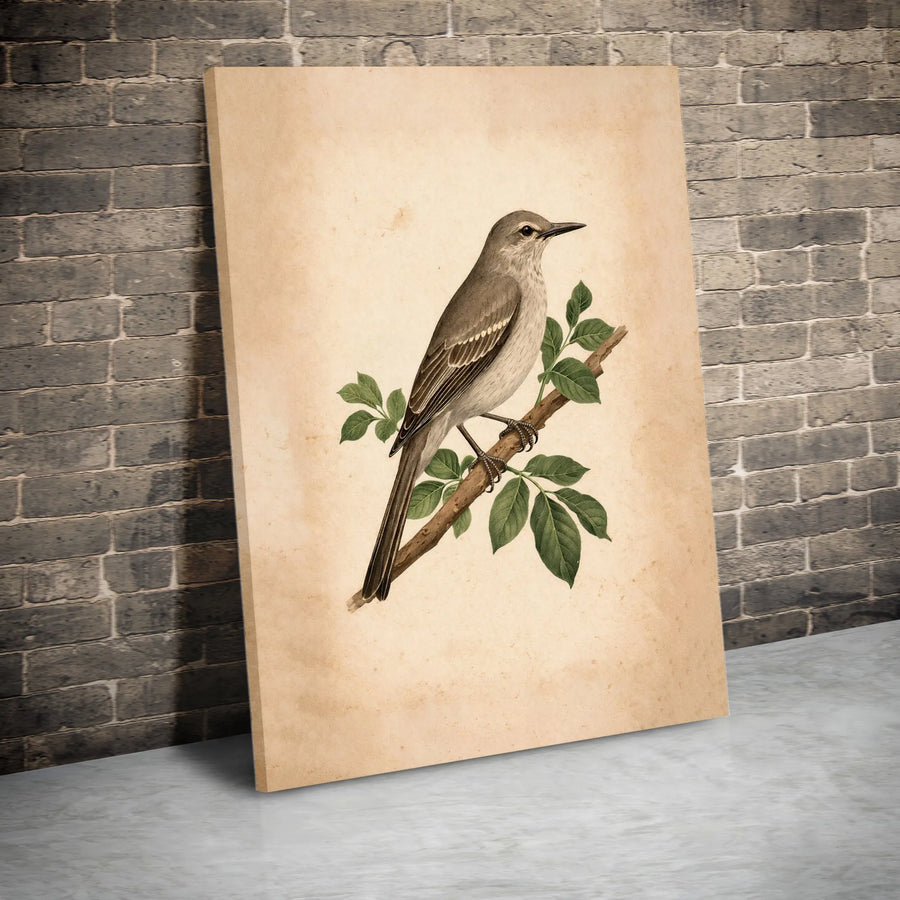 Vintage Bird Canvas Wall Art | Audubon Style Botanical Print | Premium Thick Gallery Canvas | Collector's Gift for Nature Lover