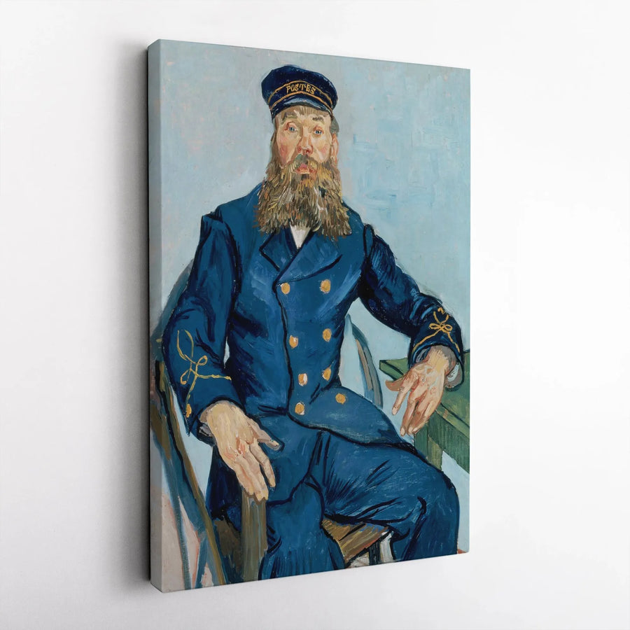 Van Gogh Postman Canvas Wall Art | Joseph Roulin Famous Painting Reproduction | Premium Thick Gallery Wrapped Canvas | Collector's Gift for Art History Lovers