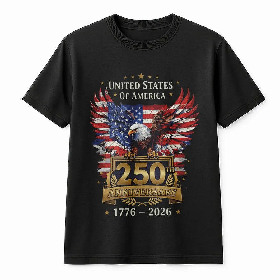 USA 250th Anniversary T-Shirt | Patriotic Eagle American Flag Design | Premium Graphic Sweatshirt | Collector's 1776-2026 Commemorative Gift