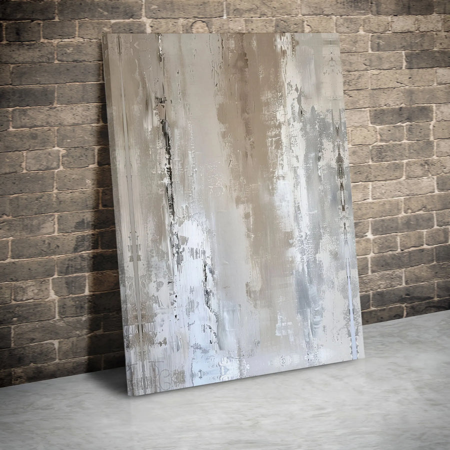 Abstract Canvas Wall Art | Textured Neutral Painting Print | Premium Gallery Canvas | Modern Living Room Decor Gift