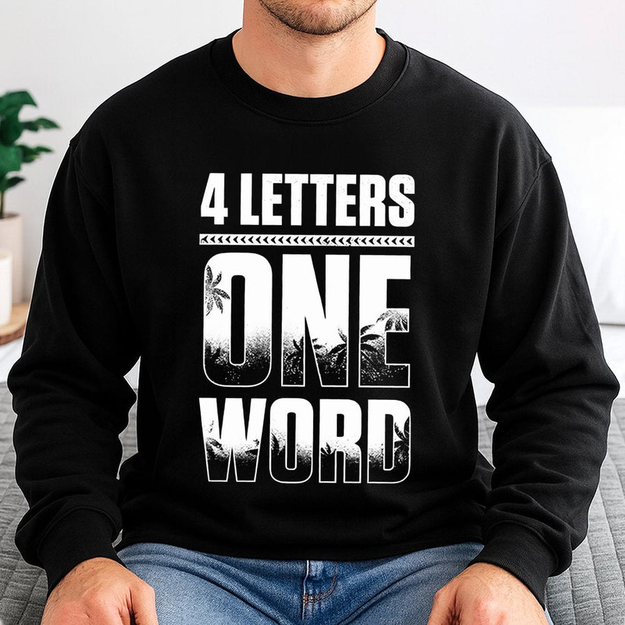 Yeet Sweatshirt | 4 Letters One Word Graphic Print | Premium Cotton Blend Crewneck | Wrestling Fan Gift for Men and Women