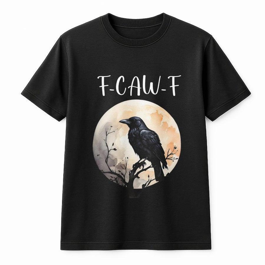 F-Caw-F Crow T-Shirt | Sarcastic Bird Graphic Design | Premium Cotton Unisex Tee | Funny Gift For Bird Lovers & Introverts