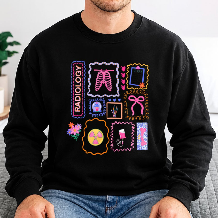 Radiology Tech Sweatshirt | Aesthetic X-Ray Anatomy Print | Premium Cotton Blend | Gift for Radiologic Technologist Rad Tech Graduation