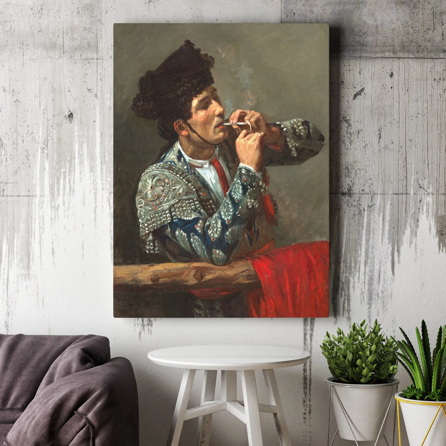 Sorolla After the Bullfight Vertical Canvas | Vintage Spanish Matador Wall Art | Premium Thick Gallery Wrap | Collector's Gift for Art History Lover