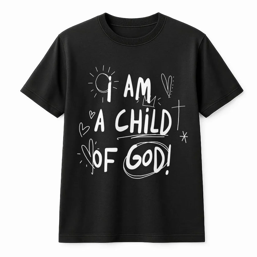 I Am A Child Of God T-Shirt | Minimalist Christian Graphic Tee | Premium Cotton Religious Apparel | Faith-Based Gift For Men And Women