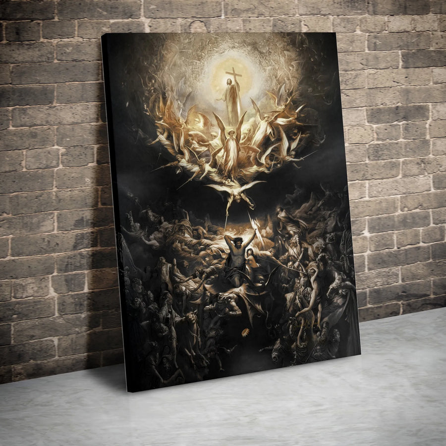 Fall Of The Rebel Angels Canvas Print | Religious Fine Art Wall Decor | 1.25-Inch Premium Gallery Profile | Spiritual Gift For Christian Home