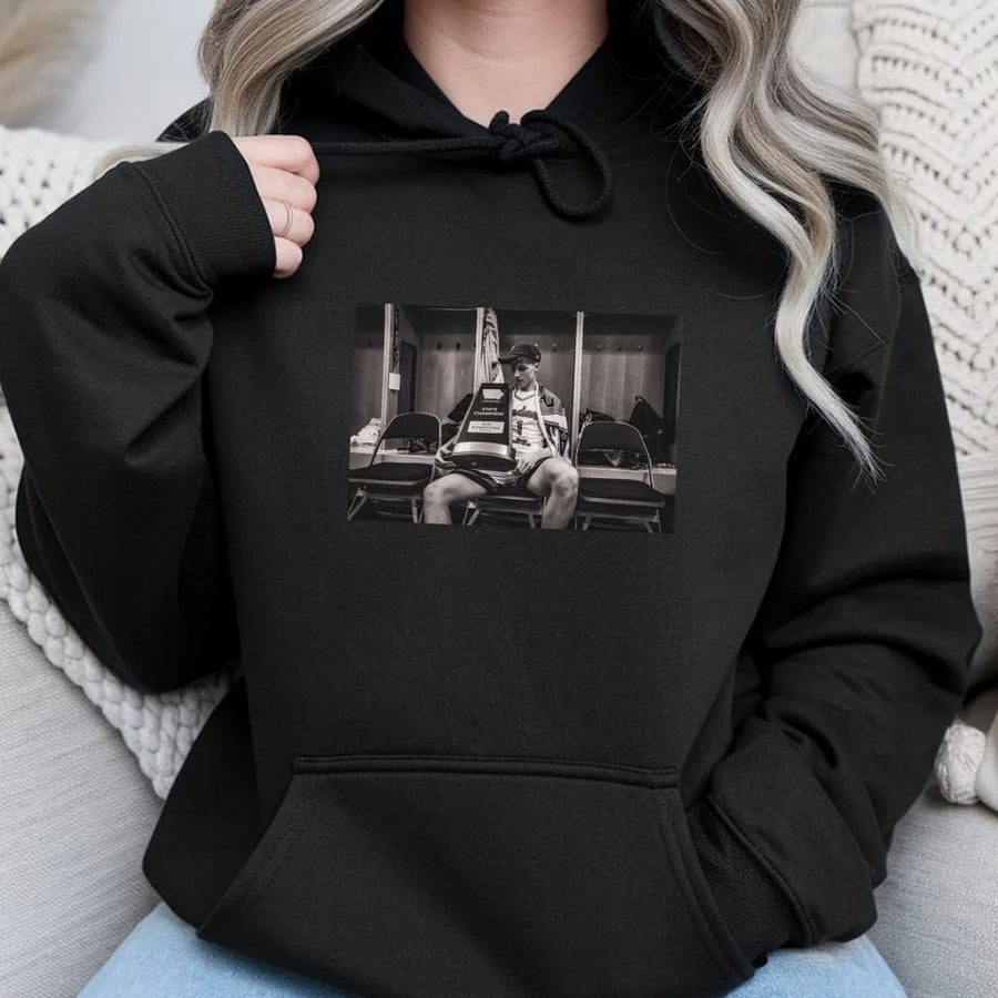 State Champion Basketball Hoodie | Vintage Locker Room Trophy Graphic | Cotton Blend Premium Pullover | Gift for Athlete & Sports Fan