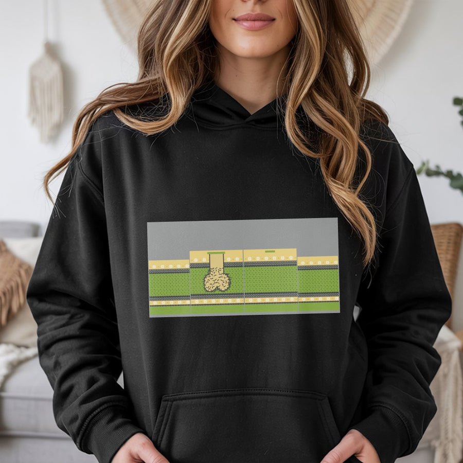 Funny Meme Ugly Christmas Hoodie | Hilarious Pixel Art Novelty Design | Premium Cotton Blend Comfort | Adult Unisex Holiday Party Gift