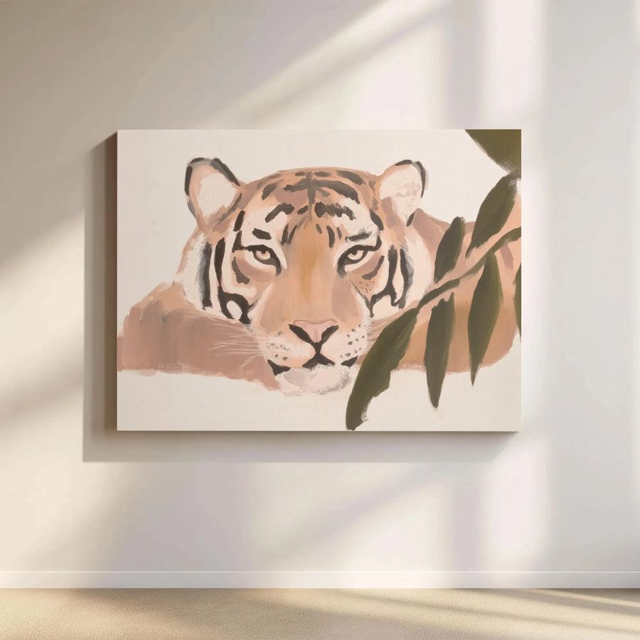 Tiger Wall Art Canvas | Modern Animal Portrait Print | Premium Fade-Resistant Gallery Wrap | Sophisticated Home Decor for Living Room