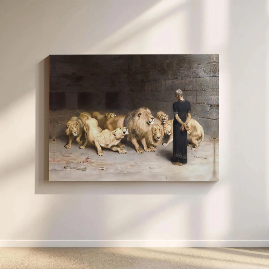 Daniel's Answer to the King Canvas Print | Briton Rivière Biblical Art | Premium Gallery-Wrapped Wall Decor | Religious Gift for Home Office