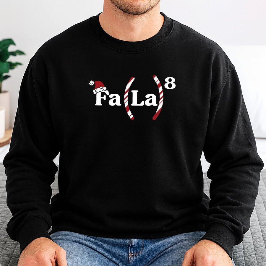 Math Teacher Christmas Sweatshirt | Funny Math Formula Fa La La Design | Premium Cotton Blend | Holiday Gift for Teachers and Students