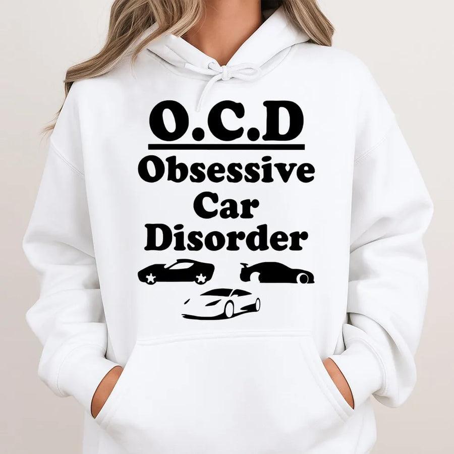 Obsessive Car Disorder Hoodie | Funny Automotive Enthusiast Graphic | Premium Cotton Blend | Perfect Gift For Car Guys And Mechanics