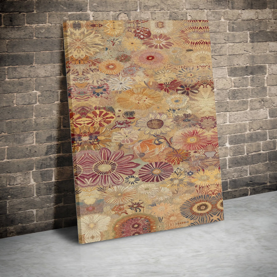 Abstract Floral Wall Art | Vintage Bohemian Botanical Print | Premium 1.25 Inch Thick Canvas | Gallery Quality Home Decor Gift