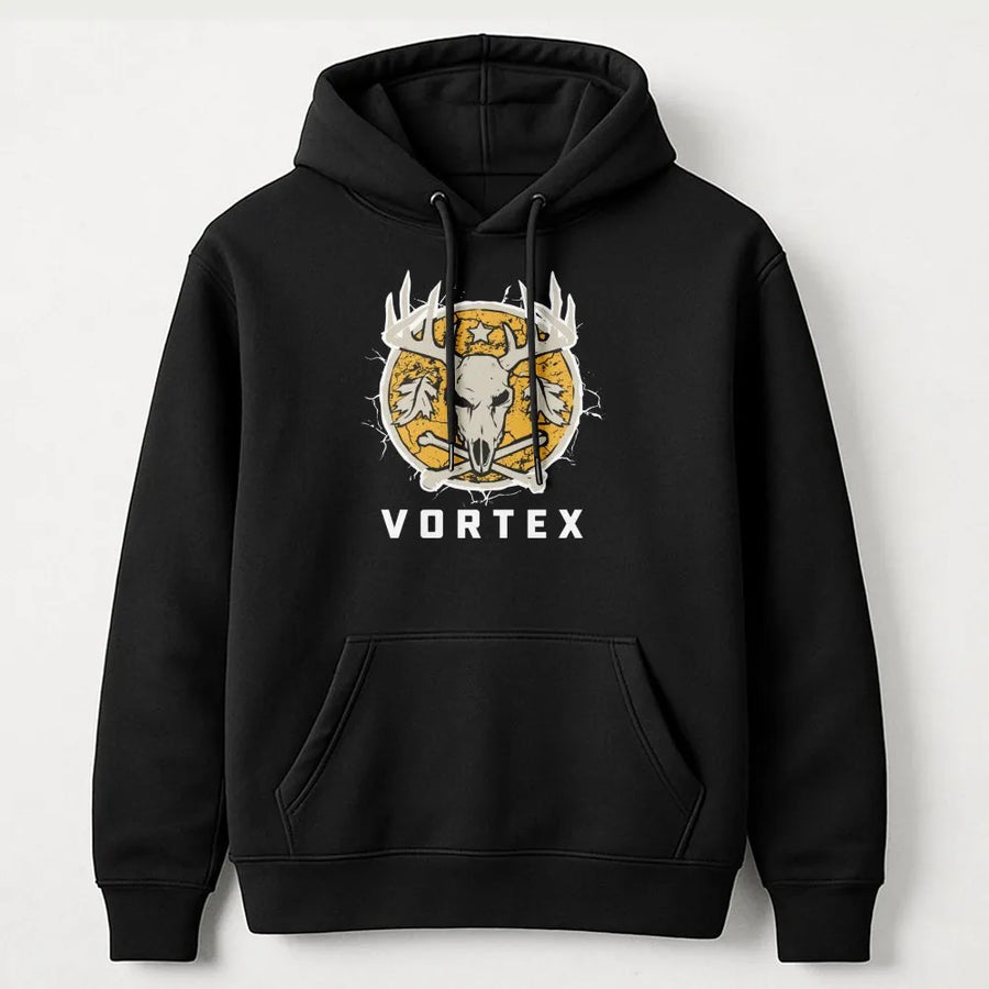 Deer Skull Hoodie | Vintage Hunting Graphic Apparel | Premium Cotton Blend | Gift For Hunter Wildlife Lover
