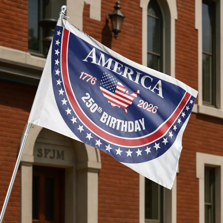 America 250th Birthday House Flag | 1776-2026 Semiquincentennial Banner | Weather-Resistant Double-Sided Polyester | Patriotic Yard Decor Gift