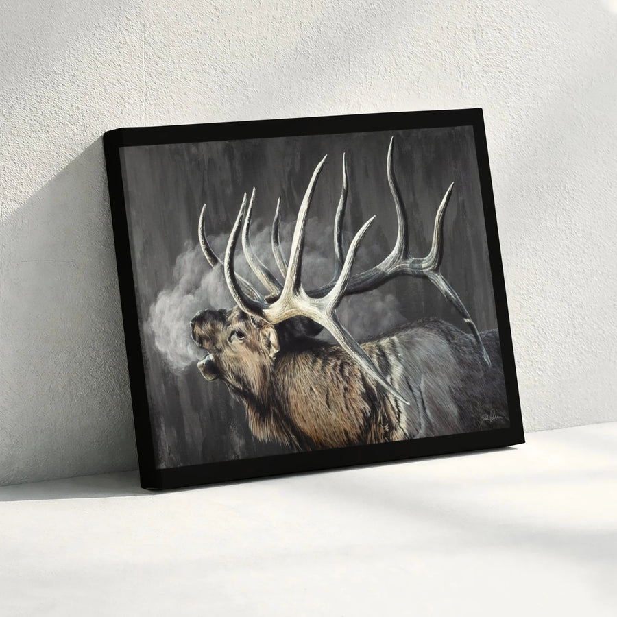 Bugling Bull Elk Canvas Art | Rustic Wildlife Wall Decor | Premium Fade-Resistant Print | Gift for Hunter or Cabin Decor