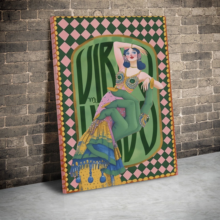 Virgo Zodiac Wall Art | Surreal Astrological Aesthetic Decor | Premium Gallery-Wrap Canvas Print | Unique Birthday Gift for Her