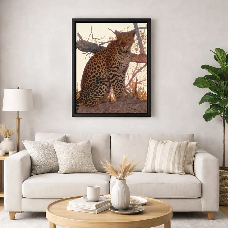 Leopard Wildlife Canvas Print | Majestic Big Cat Photography | Premium 1.25-Inch Gallery Wrap | Safari Animal Home Decor Gift