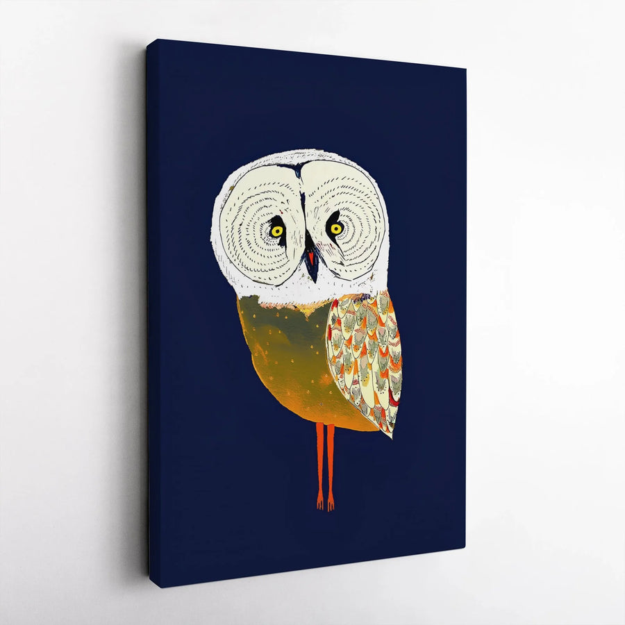 Modern Owl Wall Art | Stylized Bird Canvas Print | Premium Fade-Resistant Decor | Gift for Bird Lovers and Wildlife Enthusiasts