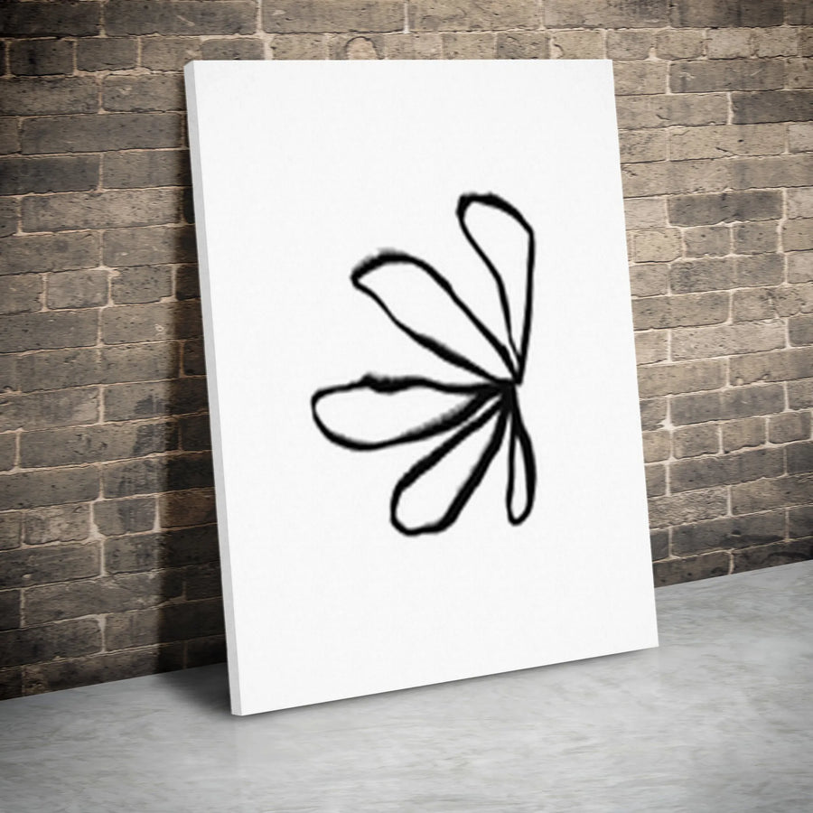 Minimalist Flower Canvas Wall Art | Abstract Botanical Line Drawing | Premium Gallery-Quality Print | Modern Zen Home Decor Gift