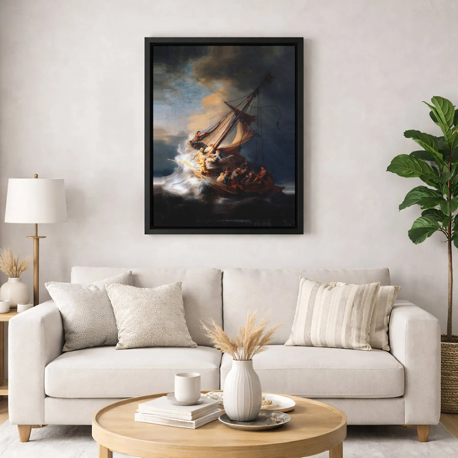 The Storm on the Sea of Galilee Canvas Print | Rembrandt Fine Art Reproduction | Gallery-Quality 1.25 Inch Thick Wall Art | Classic Museum Decor