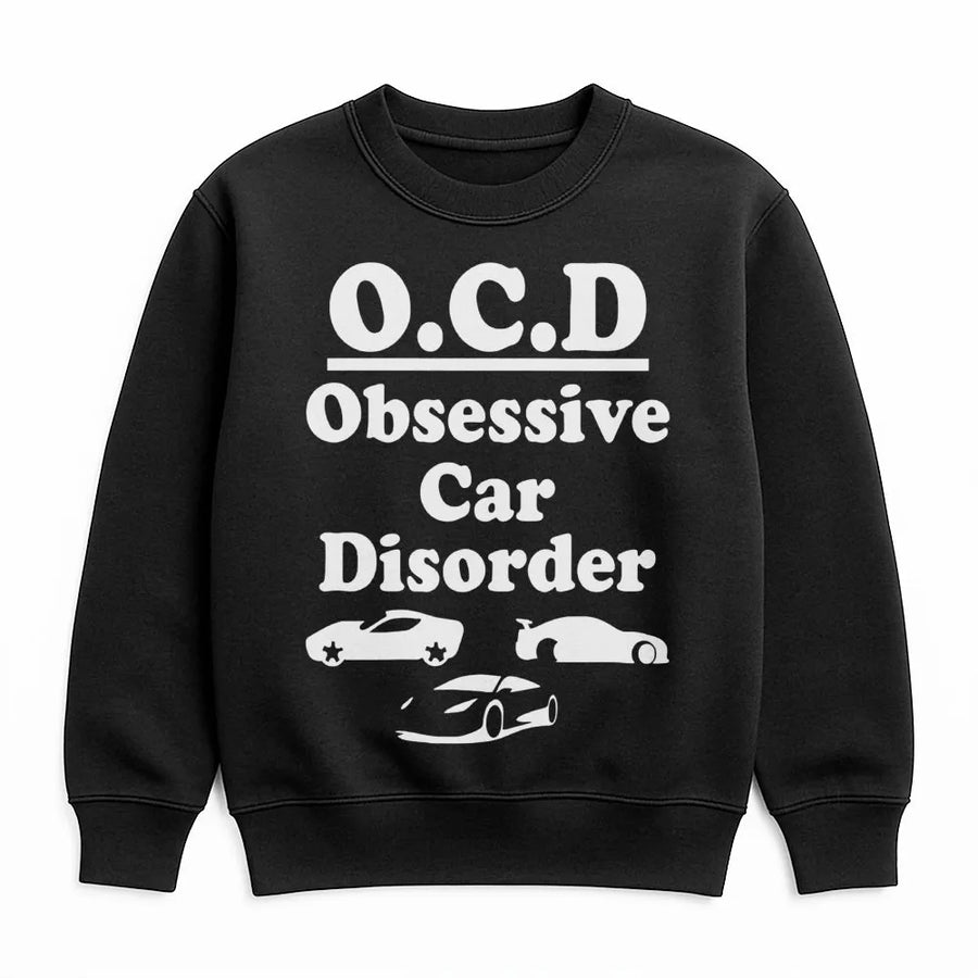 Obsessive Car Disorder Sweatshirt | Funny Automotive Graphic | Premium Cotton Blend Crewneck | Gift for Car Enthusiast, Mechanic, Gearhead