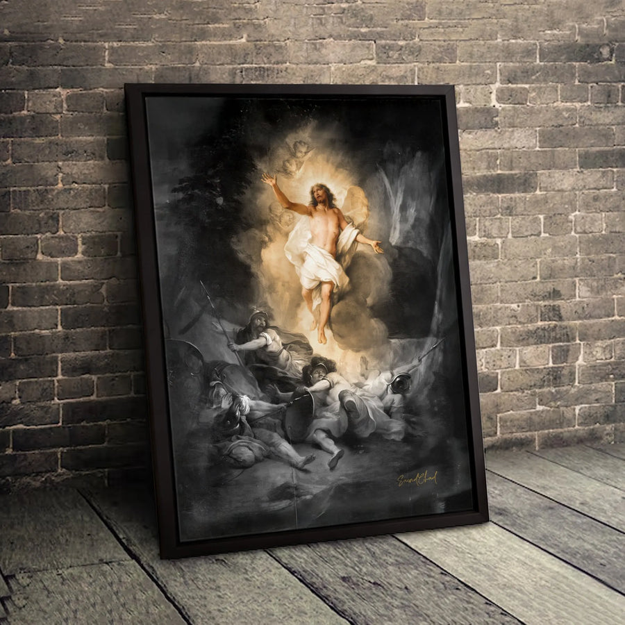 Resurrection of Jesus Canvas Wall Art | Fine Art Christian Religious Print | 1.25-Inch Premium Gallery Wrap | Spiritual Home Decor Gift