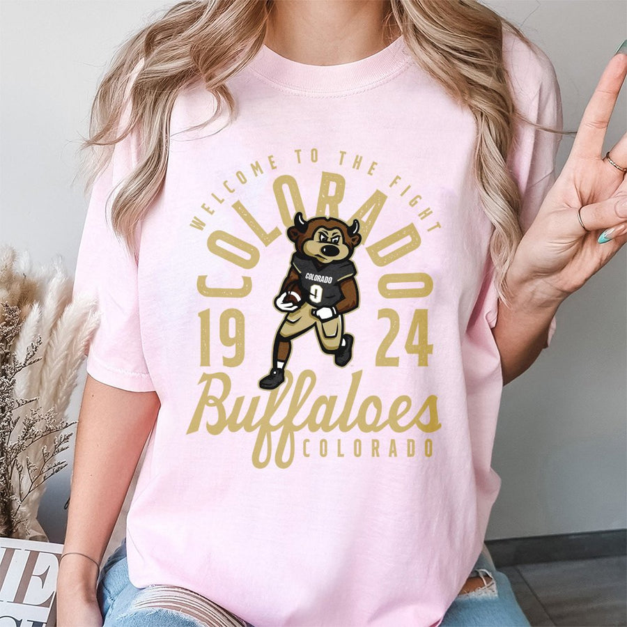 Welcome To The Fight Colorado 1924 Buffaloes With A Football Mascot T-Shirt