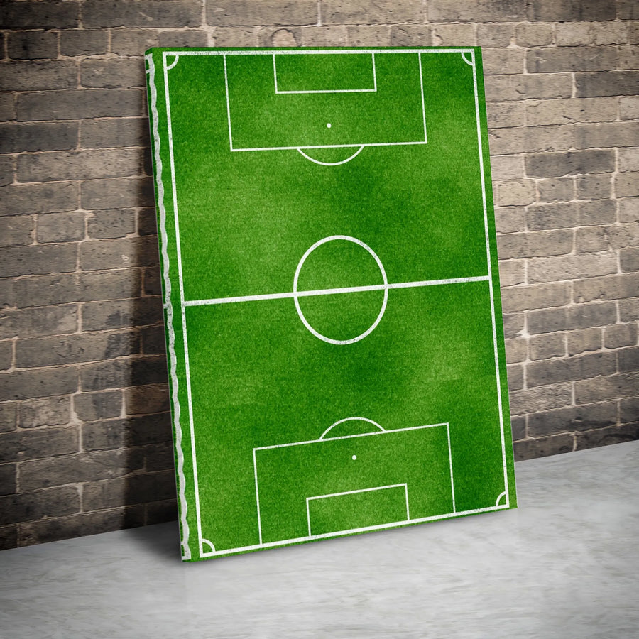 Soccer Field Canvas Wall Art | Minimalist Pitch Sports Decor | 1.25" Gallery Wrap Premium Print | Perfect Gift for Soccer Fans & Coaches