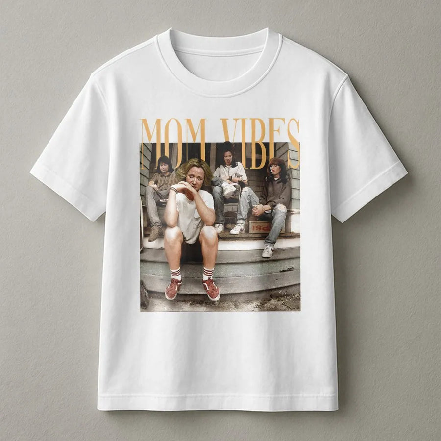 Mom Vibes T-Shirt | 90s Nostalgic Photography Graphic Tee | Premium 100% Cotton | Funny Gift For Tired Moms & Mother's Day 2026