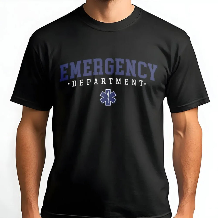 Emergency Department T-Shirt | Star of Life Medical Graphic | Premium Cotton Unisex Tee | Gift for ER Nurse, EMT, Paramedic & Hospital Staff
