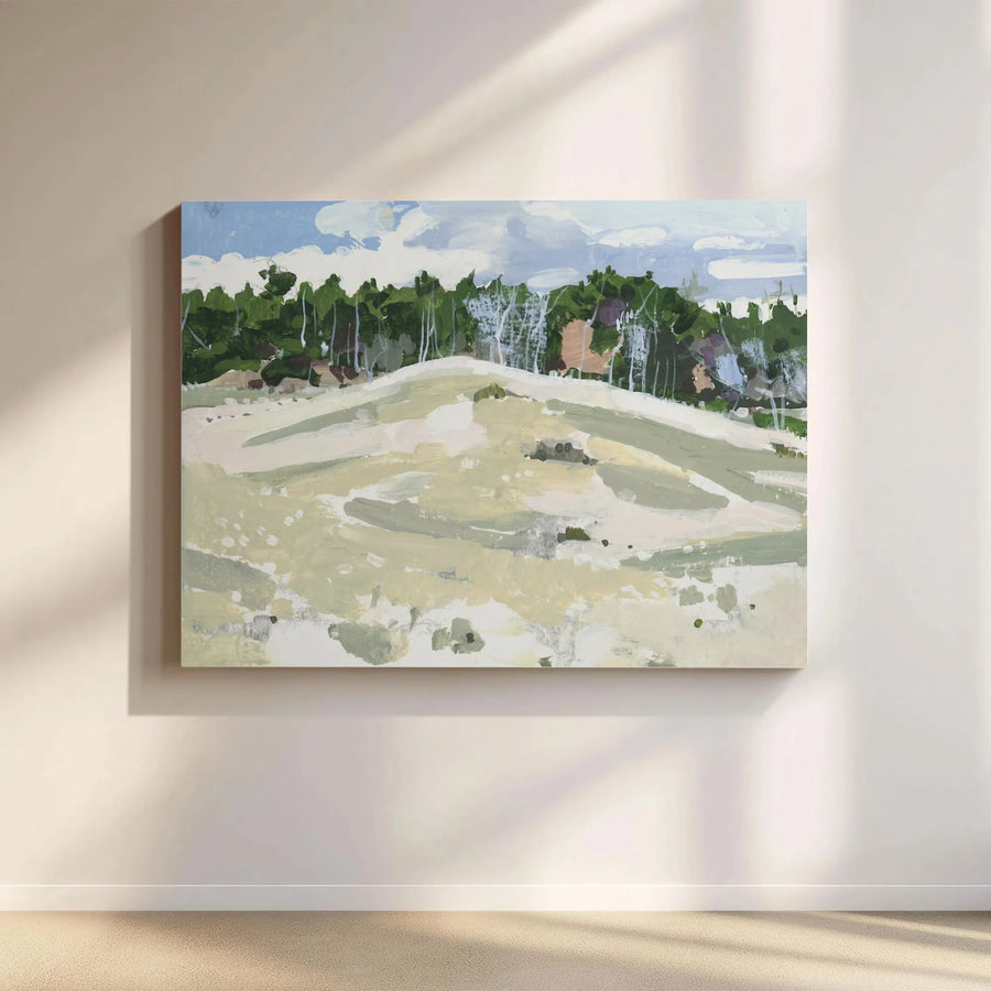 Abstract Forest Edge Canvas Print | Modern Impressionist Landscape Painting | Premium 1.25" Thick Profile Canvas | Living Room Wall Decor Gift