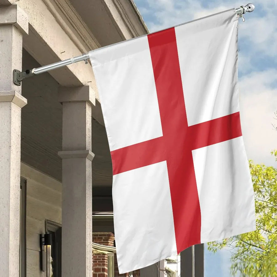 England Flag House Flag | St George's Cross Double Sided Print | Weather Resistant Polyester Banner | English Pride Patriotic Outdoor Decor Gift