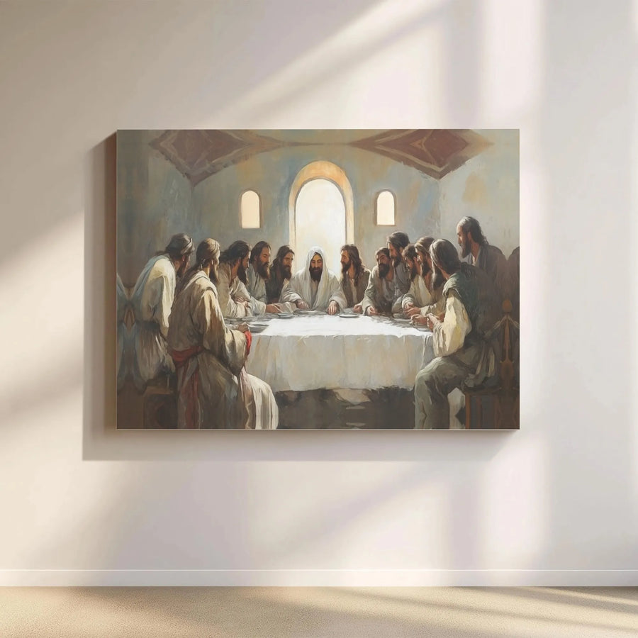 The Last Supper Canvas Wall Art | Jesus and Disciples Religious Print | Premium Gallery Wrapped 1.25 Inch Profile | Meaningful Christian Home Decor Gift