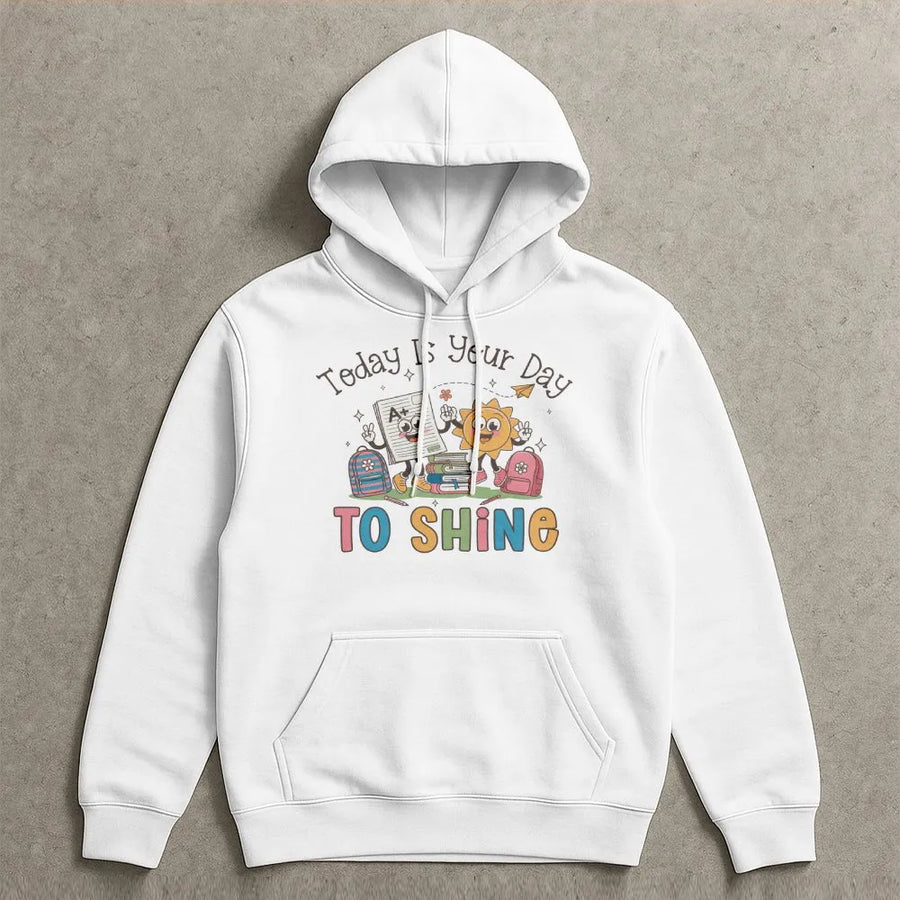 Testing Day Teacher Shirt | Retro Motivational 'To Shine' Graphic | Soft Cotton Tee | State Testing Gift for Teacher Team