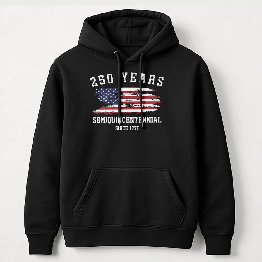 USA 250th Anniversary Hoodie | Retro Distressed American Flag | Premium Cotton Blend | Patriotic Collector's Gift for 4th of July