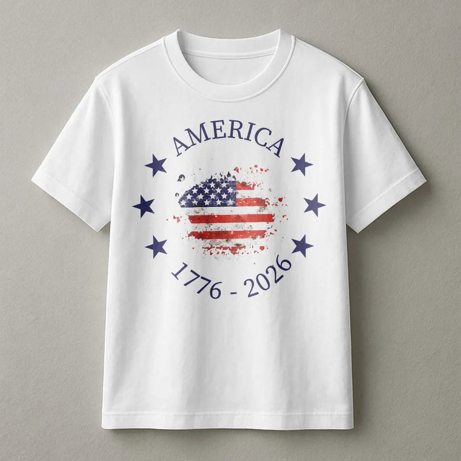 America 250th Anniversary Shirt | 1776-2026 Vintage Flag Graphic | Premium Cotton | Patriotic 4th of July Gift for Men & Women