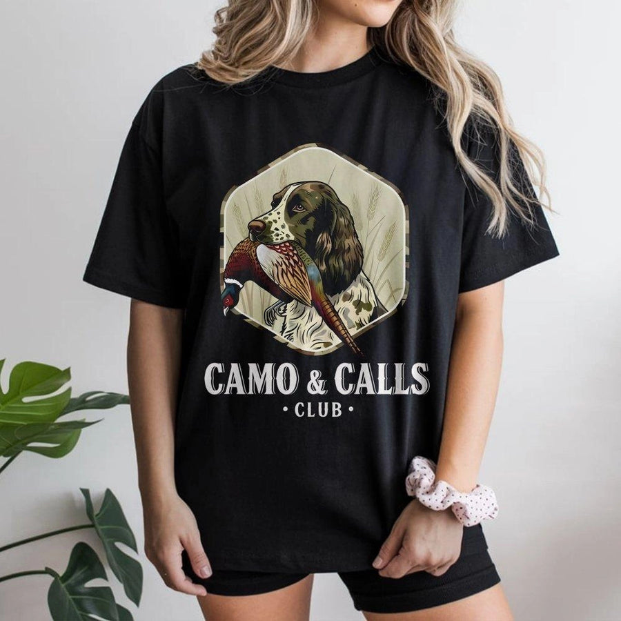 English Springer Spaniel T-Shirt | Pheasant Hunting Bird Dog Graphic | Premium Cotton Wildlife Apparel | Outdoor Sportsman Gift for Hunters