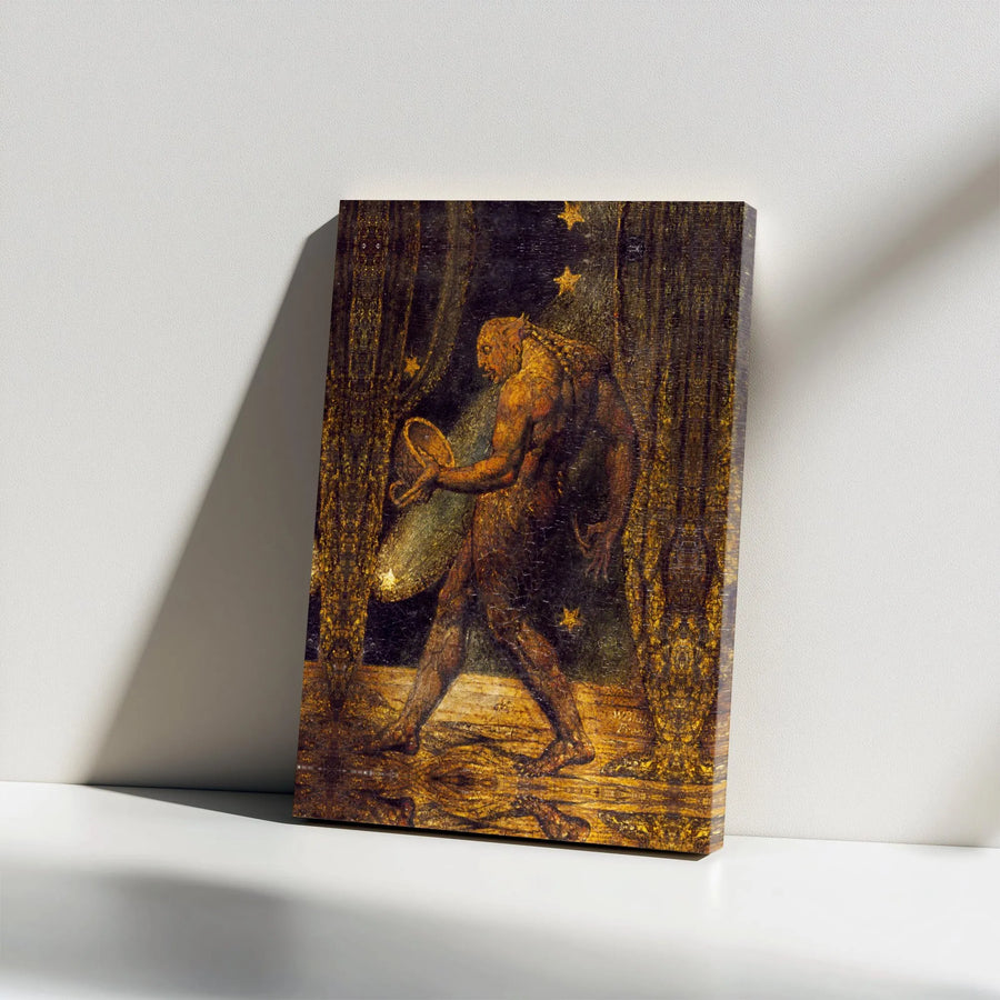 The Ghost Of A Flea Canvas | William Blake Gothic Wall Art | Premium Gallery Wrap Print | Dark Academia Home Decor Gift