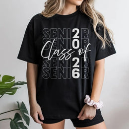 Class of 2026 Senior T-Shirt | Retro Typography Graduation Design | 100% Cotton Premium Tee | Unique High School Senior Year Gift for Him or Her